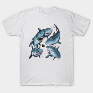 Mako Sharks Hand Drawn T-Shirt